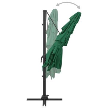 4-Tier Green Parasol with Aluminium Pole | Hipomarket UK