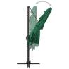 4-Tier Green Parasol with Aluminium Pole | Hipomarket UK