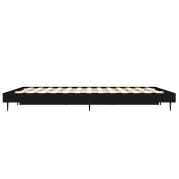 Black Bed Frame 120x190 cm | Stylish Engineered Wood Design