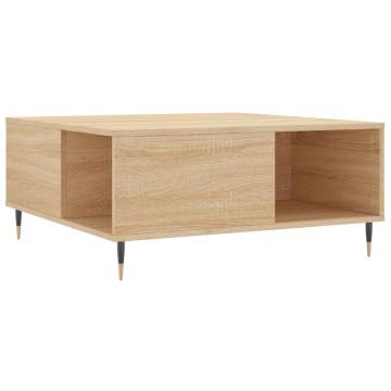 Elegant Coffee Table Sonoma Oak - 80x80 cm | Hipo Market