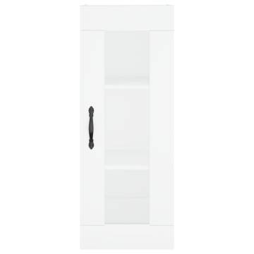 Elegant White Highboard - 34.5x34x180 cm | Hipomarket