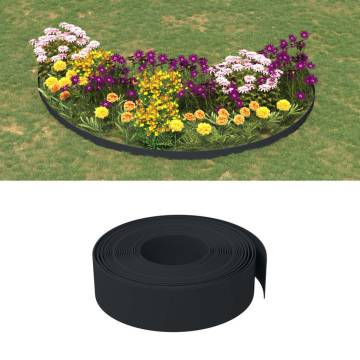 Garden Edgings 4 pcs Black 10 m 15 cm Polyethylene - Hipomarket