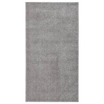 Elegant Grey Short Pile Rug 80x150 cm - Hipomarket UK