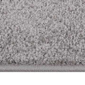 Elegant Grey Short Pile Rug 80x150 cm - Hipomarket UK