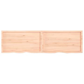 Bathroom Countertop 220x60 cm - Untreated Solid Oak Wood