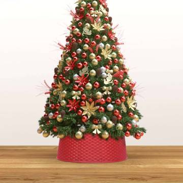 Red Christmas Tree Skirt Ø65x19.5 cm - Joyful Holiday Decor