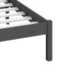 Solid Wood Grey King Size Bed Frame 150x200 cm | HipoMarket