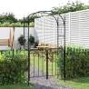 Stylish Black Garden Arch with Gate - 108x45x235 cm