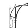 Stylish Black Garden Arch with Gate - 108x45x235 cm