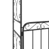 Stylish Black Garden Arch with Gate - 108x45x235 cm