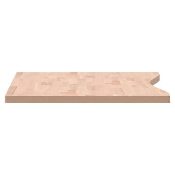 Solid Wood Beech Desk Top 100x(55-60)x2.5 cm - HipoMarket