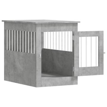 Dog Crate Furniture Concrete Grey - Stylish & Practical 55x80x68 cm