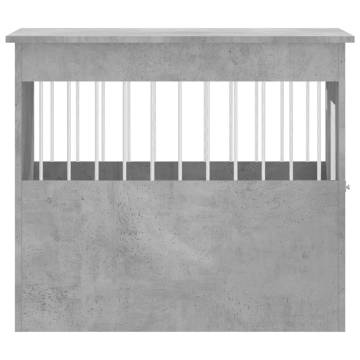 Dog Crate Furniture Concrete Grey - Stylish & Practical 55x80x68 cm