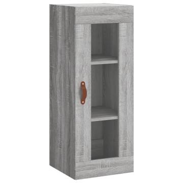 Stylish Highboard Grey Sonoma - 34.5x34x180 cm - Durable Design