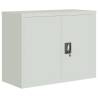 Light Grey File Cabinet 90x40x110 cm Steel | Hipo Market