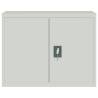 Light Grey File Cabinet 90x40x110 cm Steel | Hipo Market