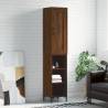 Highboard Brown Oak 34.5x34x180 cm Engineered Wood Colour brown oak Quantity in Package 1 Model 3 shelves 