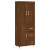 Elegant Highboard Brown Oak - 69.5x34x180 cm | Hipo Market