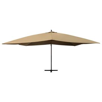 Cantilever Umbrella with Wooden Pole 400x300 cm - Taupe