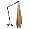 Cantilever Umbrella with Wooden Pole 400x300 cm - Taupe