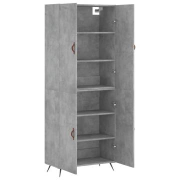 Highboard Concrete Grey 69.5x34x180 cm - Stylish Storage Solution