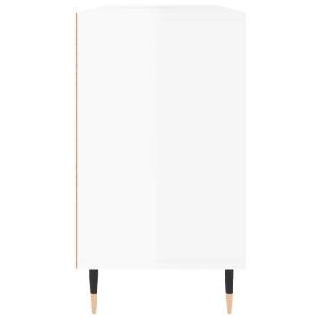 Stylish High Gloss White Bathroom Cabinet - 80x33x60 cm