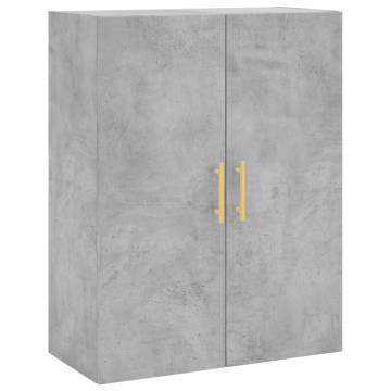 Stylish Highboard in Concrete Grey - 69.5x34x180 cm