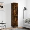 Highboard Smoked Oak 34.5x34x180 cm Engineered Wood Colour smoked oak Quantity in Package 1 Model 1 wood door 