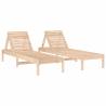 Sun Loungers 2 Pcs Solid Pine 199.5x60x74 cm | Hipomarket