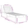 Sun Loungers 2 Pcs Solid Pine 199.5x60x74 cm | Hipomarket