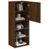 Stylish Brown Oak TV Cabinet with LED Lights | HipoMarket