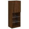 Stylish Brown Oak TV Cabinet with LED Lights | HipoMarket