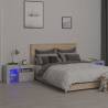 Bedside Cabinets 2 pcs with LED Lights Concrete Grey 70x36.5x40 cm Colour concrete grey Quantity in Package 1 