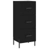 Stylish Highboard Black - 34.5x34x180 cm Engineered Wood