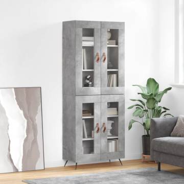 Elegant Highboard Concrete Grey - Stylish Storage Solution