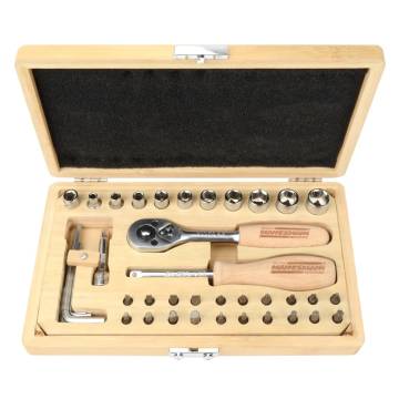 Brüder Mannesmann 41 Piece Socket Set in Bamboo - HipoMarket