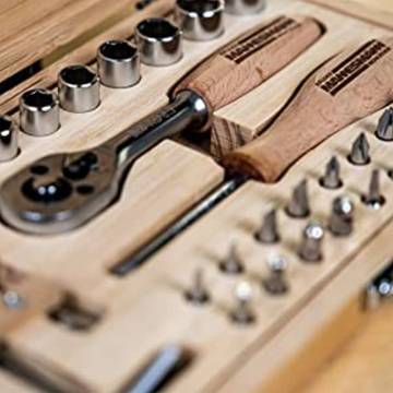 Brüder Mannesmann 41 Piece Socket Set in Bamboo - HipoMarket