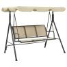 Garden Swing Chair with Canopy - Anthracite & Sand