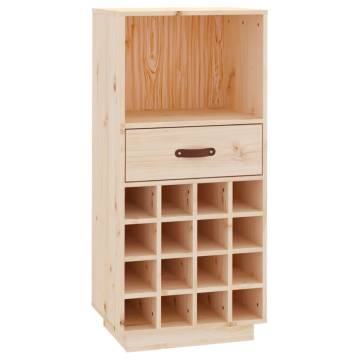 Solid Pine Wine Cabinet - 45x34x100 cm | Hipo Market