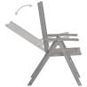 Garden Reclining Chairs 6 pcs - Grey Acacia Wood Set