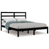 Black Solid Wood Pine Bed Frame 120x200 cm - Modern Design