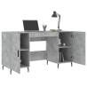 Desk Concrete Grey 140x50 cm - Elegant Engineered Wood Design