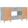 Desk Concrete Grey 140x50 cm - Elegant Engineered Wood Design