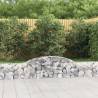 Arched Gabion Baskets - 7 pcs Galvanised Iron for Garden