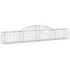 Arched Gabion Baskets - 7 pcs Galvanised Iron for Garden