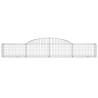 Arched Gabion Baskets - 7 pcs Galvanised Iron for Garden