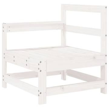 3 Piece Garden Lounge Set - White Solid Wood Pine