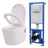 Wall Hung Toilet with Concealed Cistern - Ceramic White