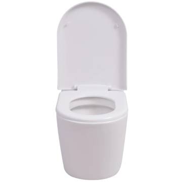 Wall Hung Toilet with Concealed Cistern - Ceramic White