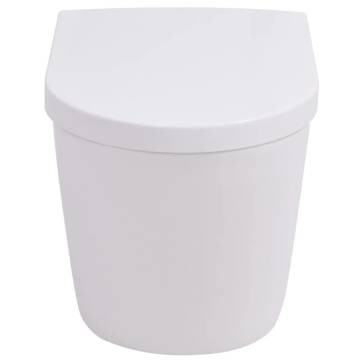 Wall Hung Toilet with Concealed Cistern - Ceramic White